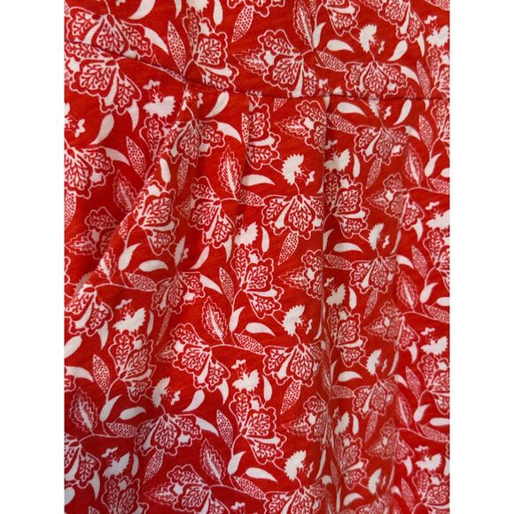 Boden bodycon cotton pencil Jersey Dress Orange Sunset Jungle Bloom  Size 2R - Picture 8 of 10